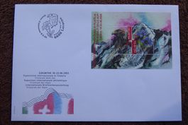 (F451) FDC 2003: Zst. 1087 Sonderblock Trilaterale Ticino