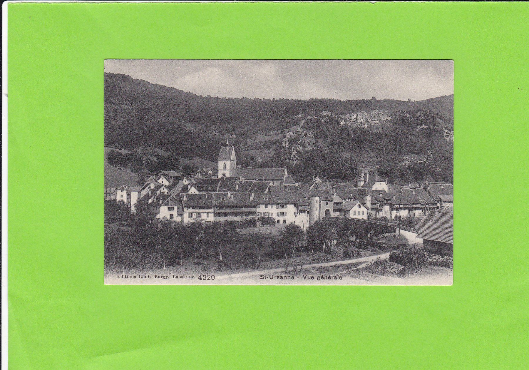 Cartoline postali: St. Ursanne-Vue générale – Usato da St. Peterzell venduto da neckertal