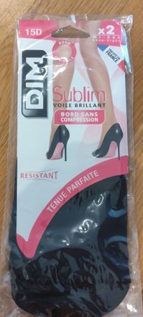 DIM Sublim Voile Brillant 15D Noir x2 Neuf