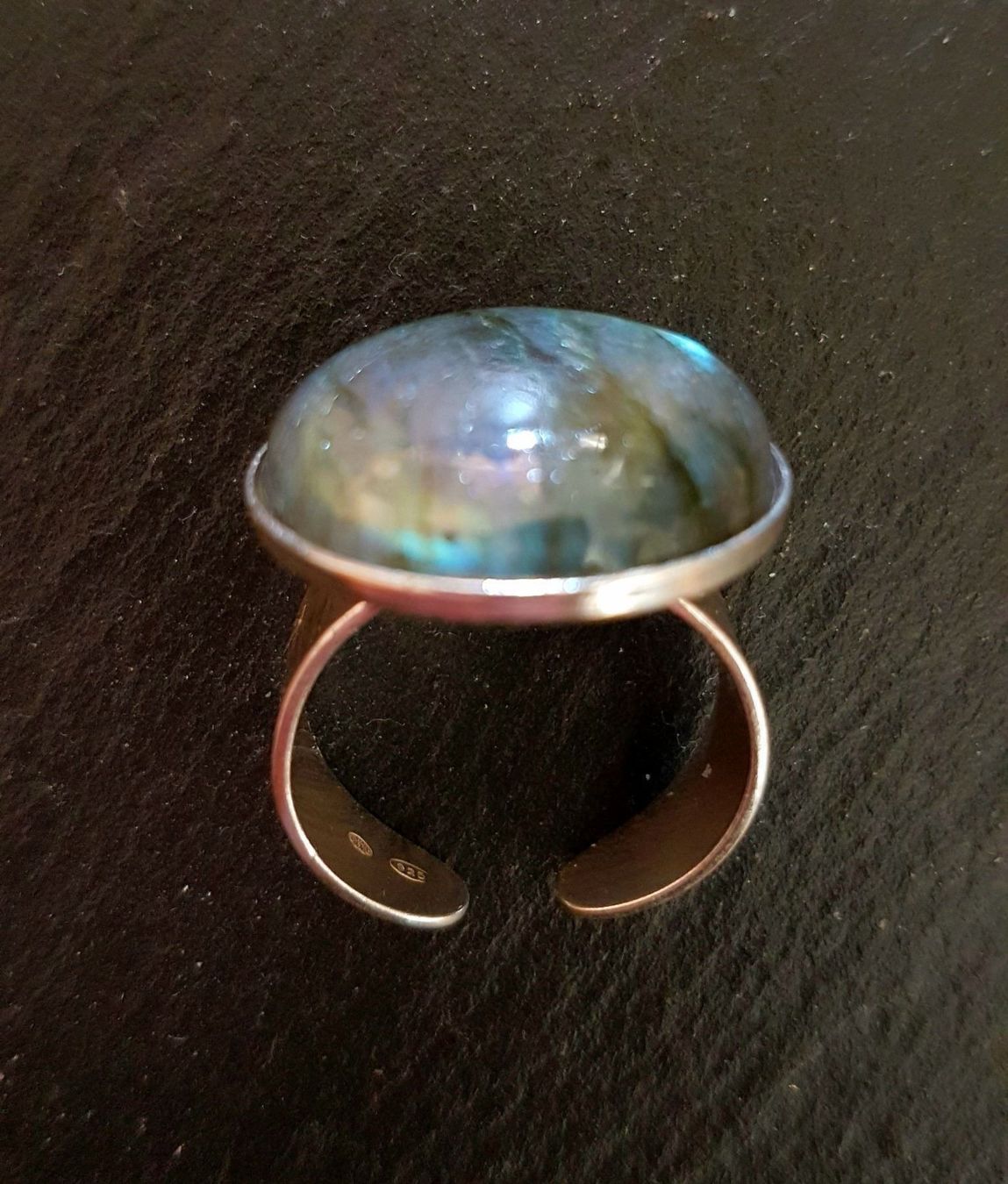 Anelli: Bague en argent 925 et Labradorite – Nuovo e nell'imballaggio originale da Veyrier venduto da Leilazizou 1