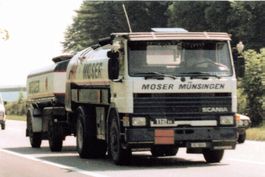 Scania 112M  Tanksattelzug Moser Münsingen reibstofftransp