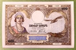 1000 Dinar Serbien 1931!!!