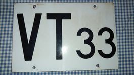 2 Plaques de voie émaillée