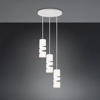 Pendelleuchte, Weiss, 3 Spots, 28 cm Ø