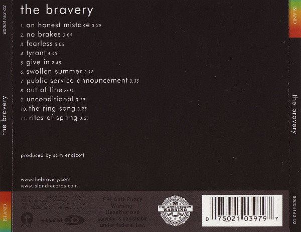 CD: CD The Bravery -S/t (2005) – Usato da Möriken AG venduto da mineralia 1