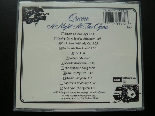 CDs: Queen - A night at the opera – Gebraucht aus Au ZH von sikoku 2
