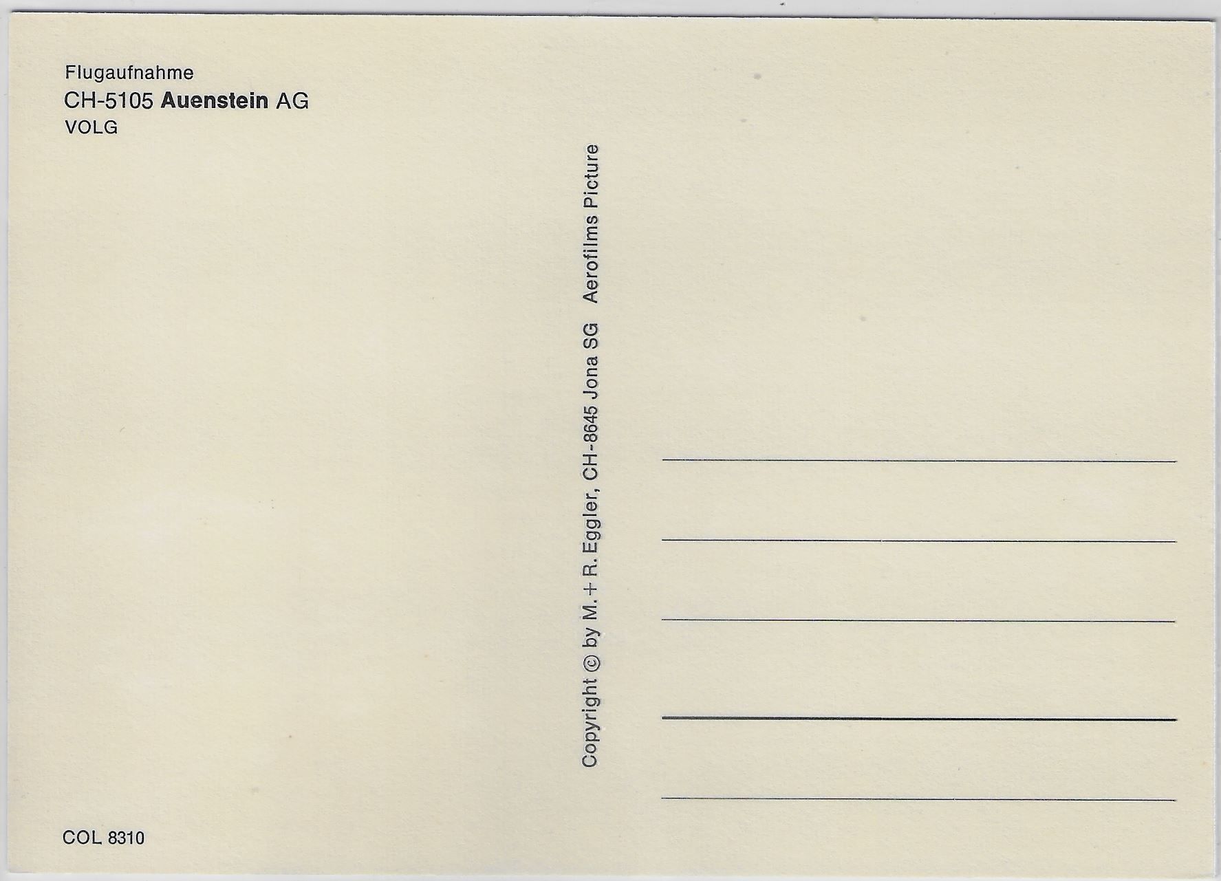 Cartoline postali: Flugaufnahme Auenstein AG – Antico da Ettingen venduto da Kartenplanet 1