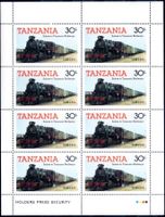 TANSANIA 1985 LOKOMONTIVEN BOGEN **POSTFRISCH** - AX94