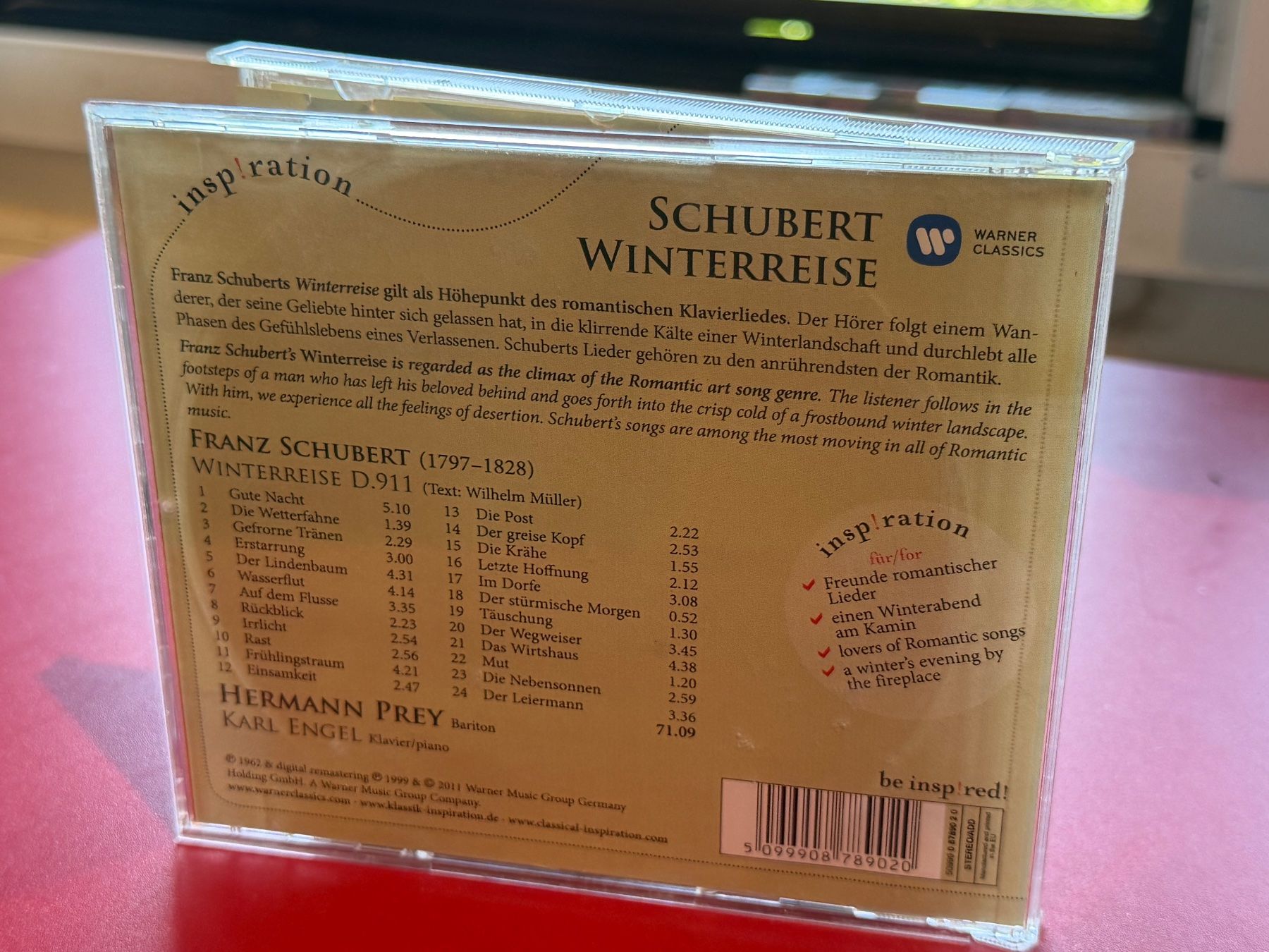 CD: Schubert, Hermann Prey, Karl Engel - Winterreise - KA02E – Usato da Küsnacht ZH venduto da Jazztilldawn 1
