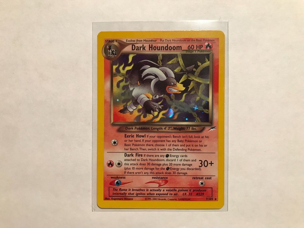Pokemon Card - Houndour 43/111 Uncommon 1st Edition | Neo Destiny Set Darkness Type Basic Pokemon 11 thumbnail image