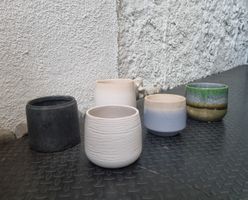 6 cache-pots en ceramique
