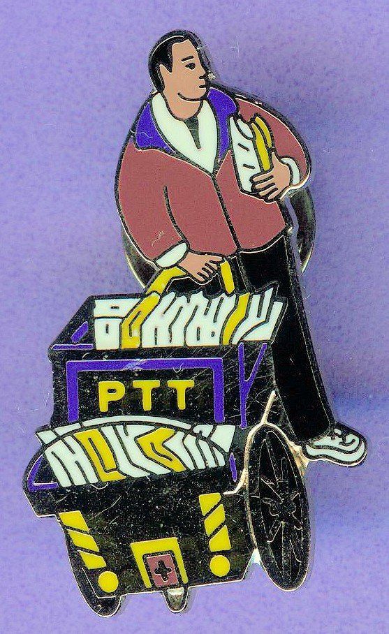 Placchette & Badge: PTT   Pöstler mit Postwagen – Usato da Winterthur venduto da Sammleroase