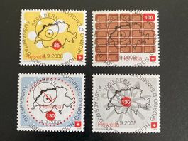 2008:Sondermarken CH aus Sicht ausl.Künstler; ET Vollstempel