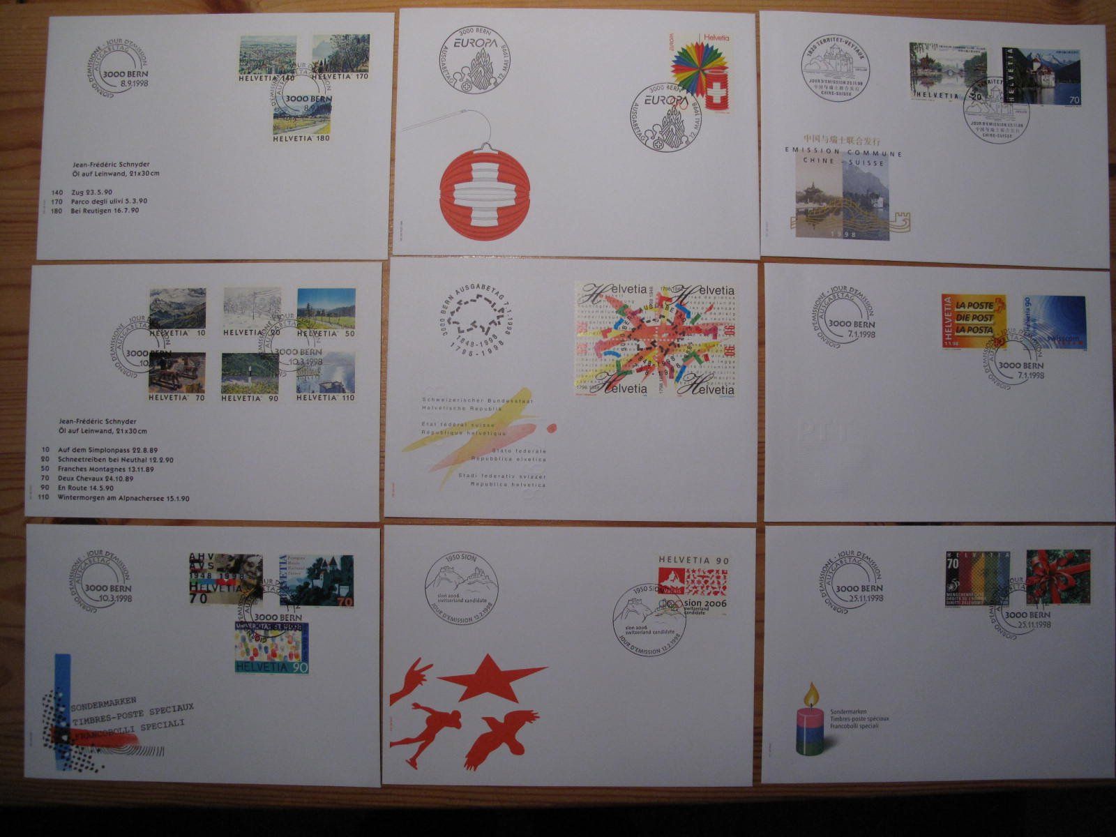 Alle Briefmarken: Schweiz FDC 1998 – Gebraucht aus Wil SG von fva01
