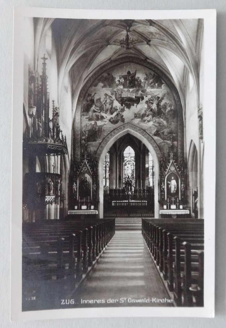 Cartoline postali: Inneres der St. Oswald-Kirche – Usato da Fétigny venduto da Billy2miny
