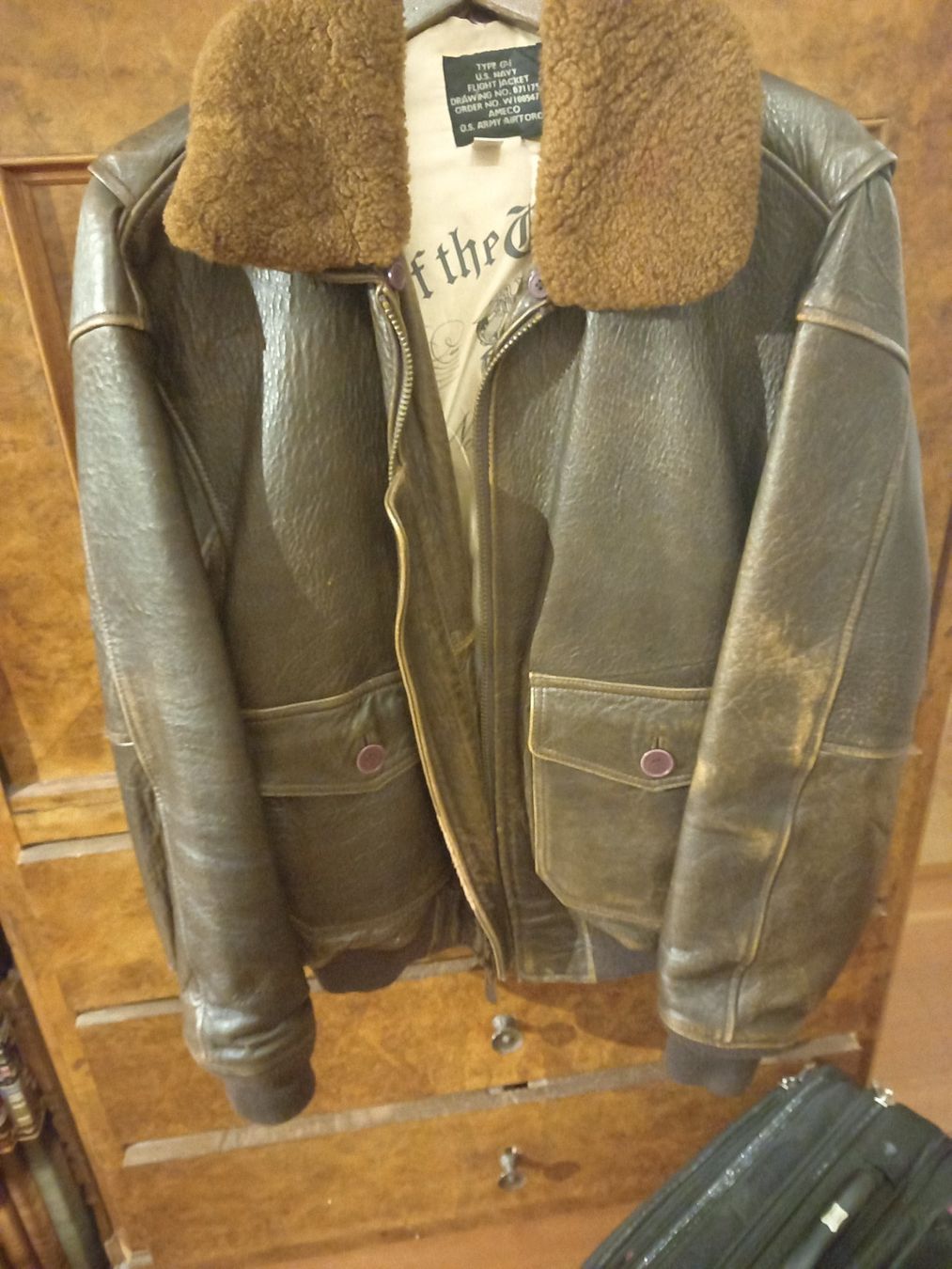 Jacken: US Army Pilotenjacke Echt Leder Grösse M/L – Neu (gemäss Beschreibung) aus Stein AG von Simona_1973