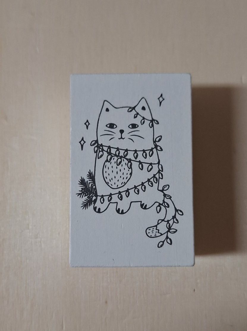 Timbri: COLOP May & Berry, Holzstempel - "Weihnachtskatze" – Nuovo (secondo la descrizione) da Sisseln AG venduto da murmi83