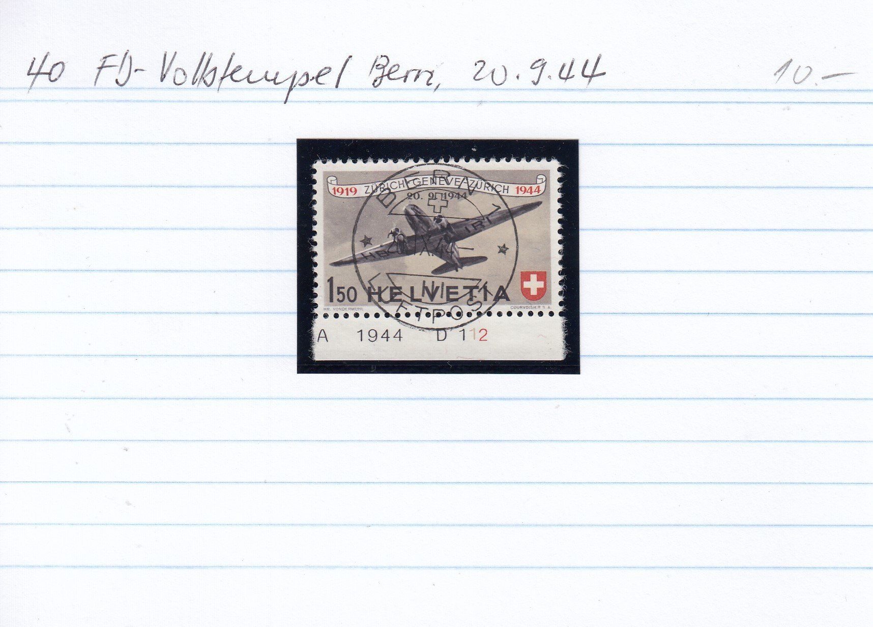 Tutti i francobolli: 40 mit FD-Vollstempel Bern 20.9.44 – Usato da Spreitenbach venduto da Lienbi01 1