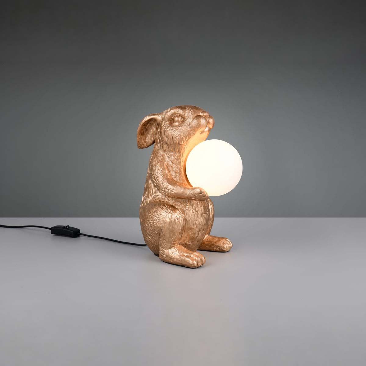 Lampade: Tischleuchte, Gold, Hase, 28 cm Höhe – Nuovo (secondo la descrizione) da Kreuzlingen venduto da Smart-Light