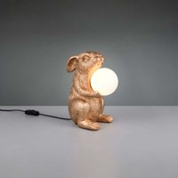 Tischleuchte, Gold, Hase, 28 cm Höhe