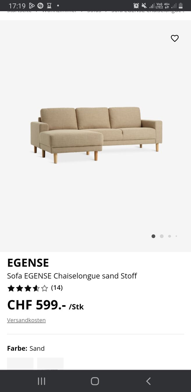 Jysk Divani: Sofa egense chaiselounge von jysk – Usato da langnau.ie venduto da wes_b782 2