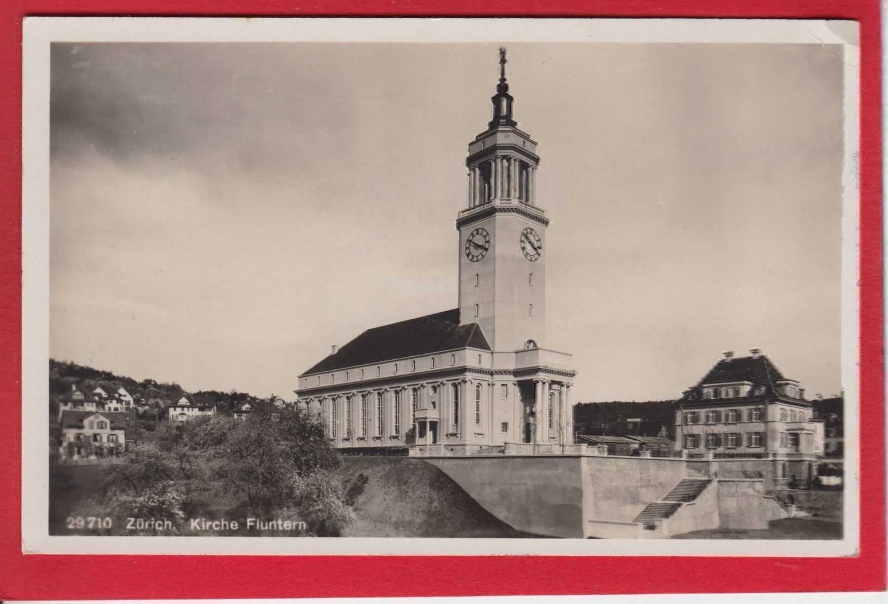Ansichtskarten: AK ZÜRICH FLUNTERN, KIRCHE – Gebraucht aus Grüningen von Kartenlaube