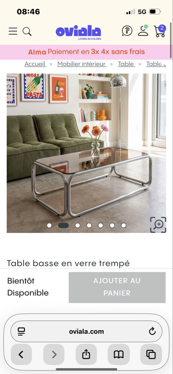 Tavoli: Table basse en verre trempé – Nuovo e nell'imballaggio originale da Renens VD venduto da luc_8jzg 3