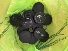 12 Eiskockey-Pucks