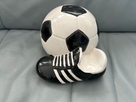 Fussball Spardose mit Schuh