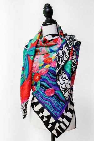 Foulard Louis Feraud  Soie damassée