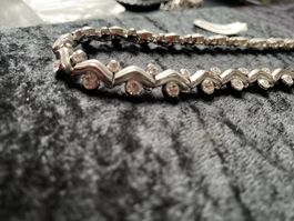 Silberfarbige Halskette mit BlingBling, Neu, Nr. 2