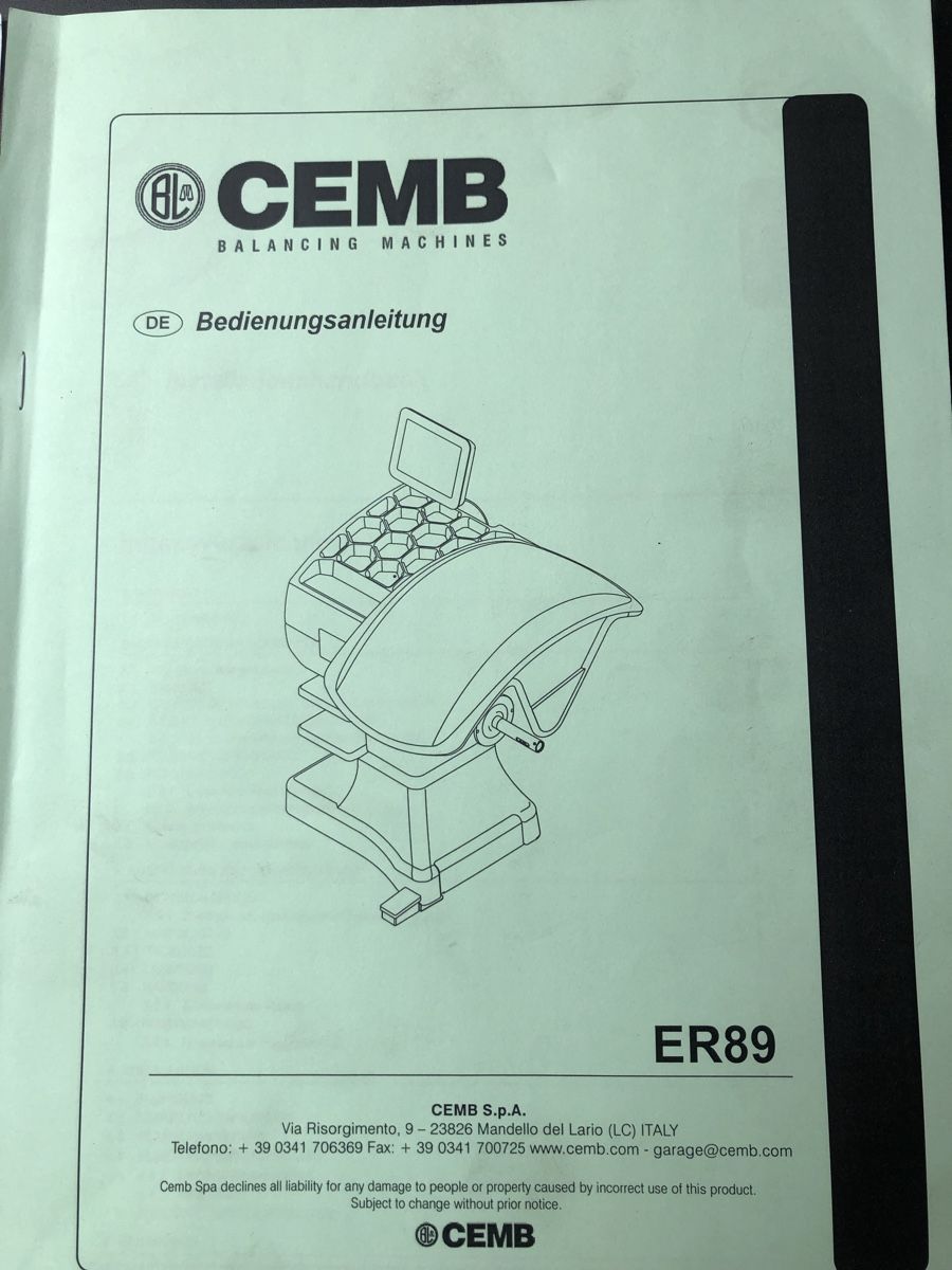 Alle Maschinen: Auswuchtmaschine Cemb ER 89 – Gebraucht aus Heimenschwand von V8power2 4