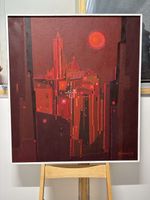 André Louis Freymond Bild Gemälde Original 90 x 80 cm