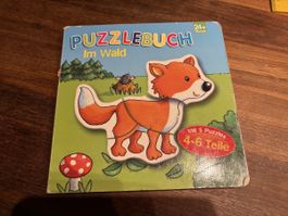 Puzzlebuch 24+ Im Wald, 5 Puzzles mit Waldtieren!
