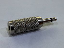 Klinkenadapter Metall, 3,5mm Monostecker auf Stereo-Buchse