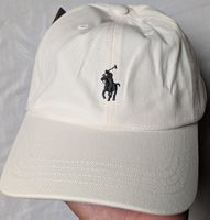Casquette Polo Ralph Lauren crème logo brodé 