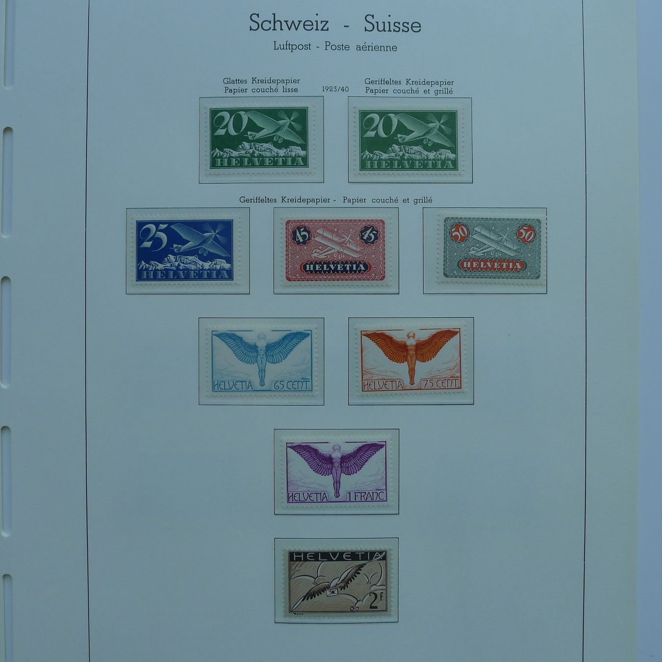 Tutti i francobolli: Sammlung Flugpost ab F1, meist postfrisch ** Kat: 1855.- – Usato da Ebikon venduto da SilvioFreund 2