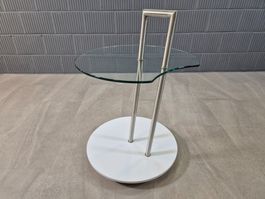 Eileen Gray Style Coffee Table, Rollable Barwagen Glas Tisch