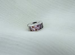 Charm zu Pandora "rosa Clip" Silber 925