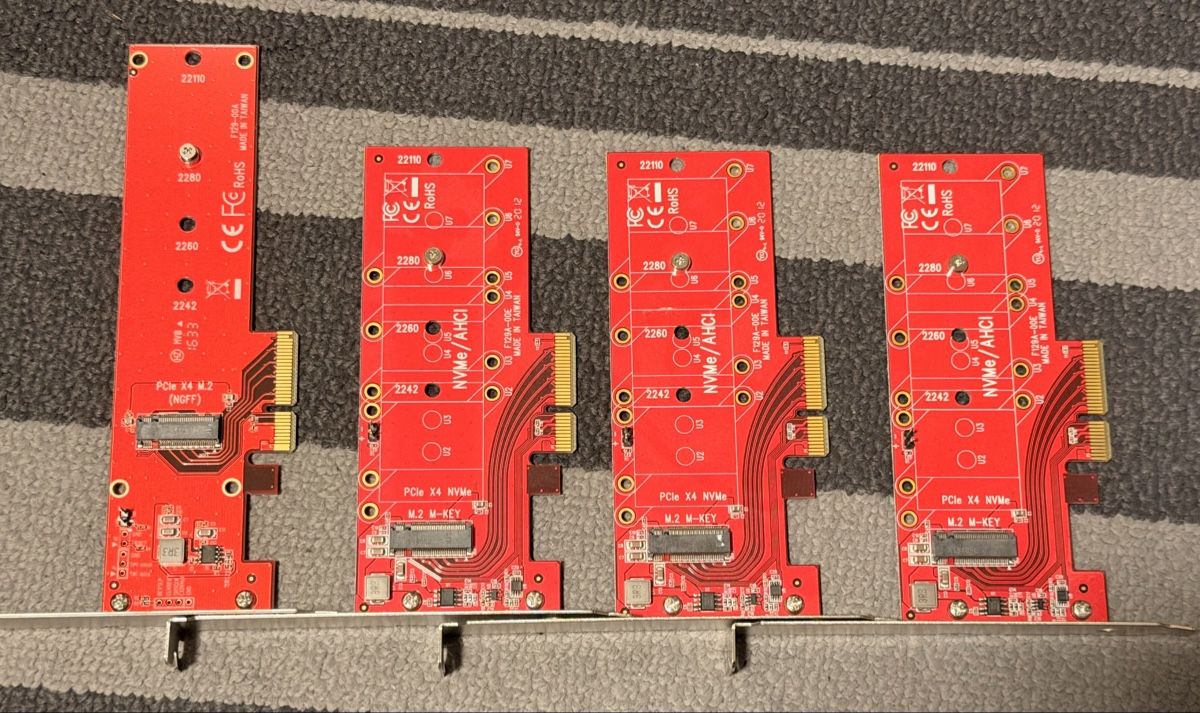 Laufwerke & Adapter: 4x NVME PCIe Adapter – Gebraucht aus Heerbrugg von predch