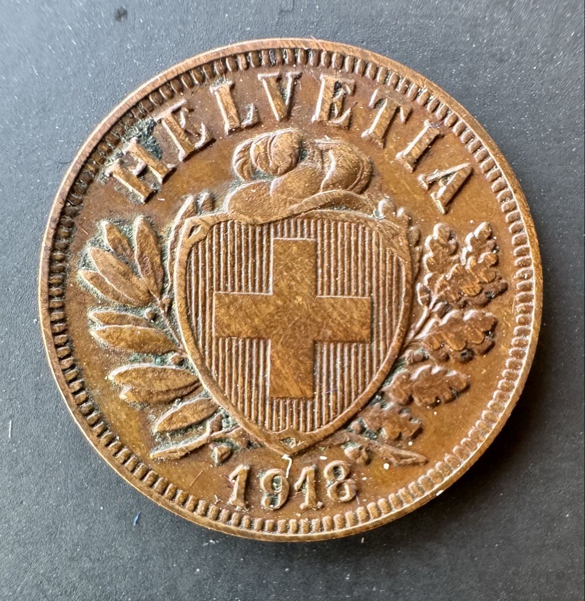 Alle Münzen: 2 Rappen 1918 – Gebraucht aus Meilen von coins4sale