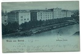Gruss aus Zürich, Kasernen, Artill. Offiz.-Schule, gel. 1902