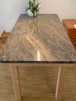 Esstisch 170x80cm mit edler polierter Natursteinplatte