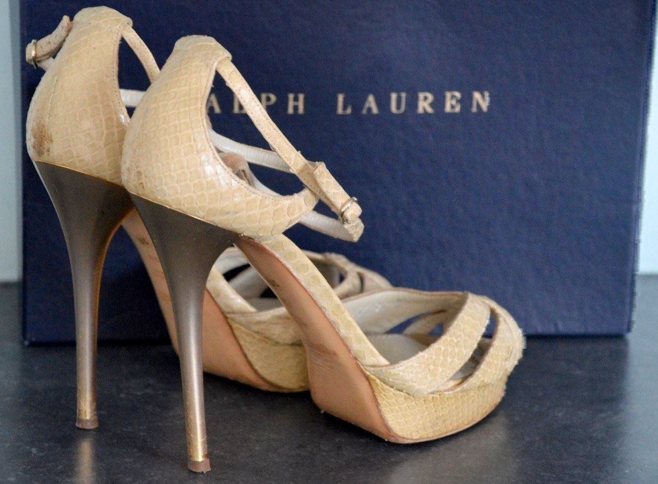 Ralph Lauren Damenschuhe: Sandalen / Sandales Ralph Lauren Jeanne Python  .39 – Gebraucht aus Collonges von Auganien 3