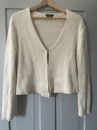 Massimo Dutti Cardigan cremeweiss