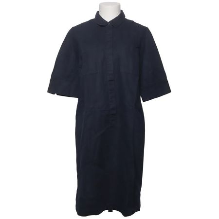 OPUS Dress Navy Blue Size 40 Cotton Linen Blend