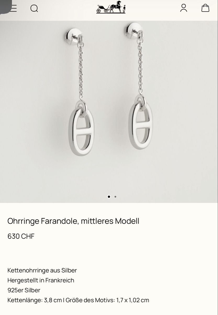 Hermès Orecchini pendenti & Orecchini a lobo: HERMÈS Farandole Ohrringe – Nuovo (secondo la descrizione) da Pfäffikon SZ venduto da happy.life 6