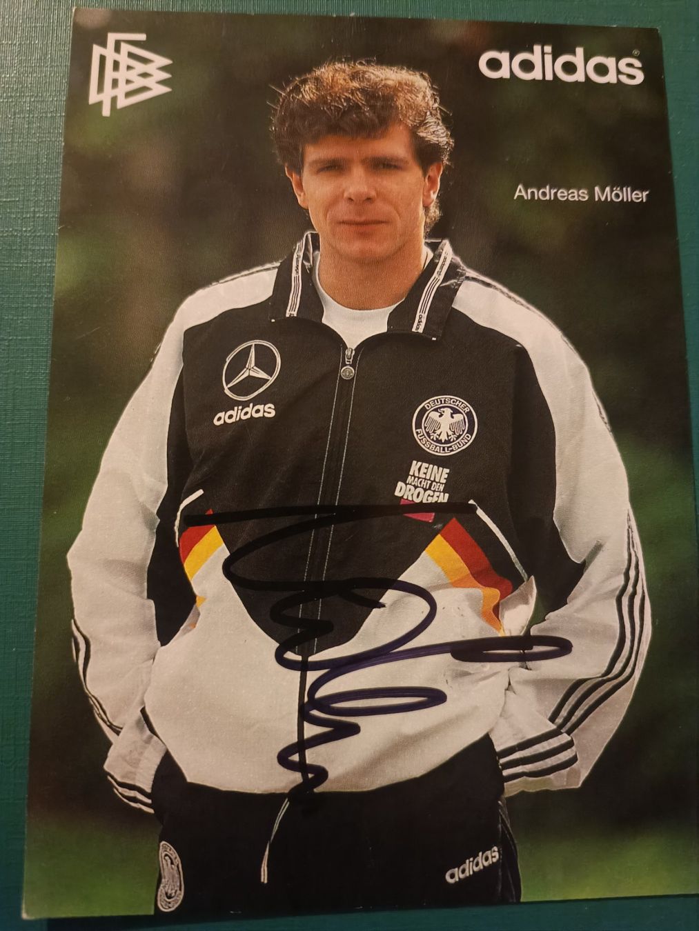 Autografi: Andreas Möller - DFB Autogrammkarte - Handsigniert – Usato da Menziken venduto da Artographs