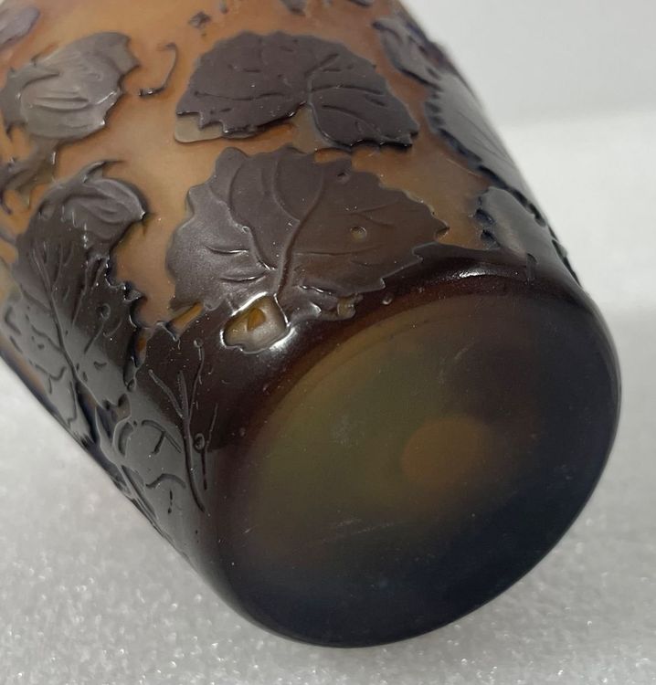 Emile Gallé Vasen & Gefässe: Emile Galle (1846-1904) Nancy Vase original – Gebraucht aus Hinwil von Chnap 3