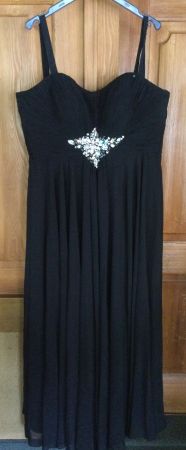 1x getragenes hochwertiges Abendkleid schwarz  Grösse 40